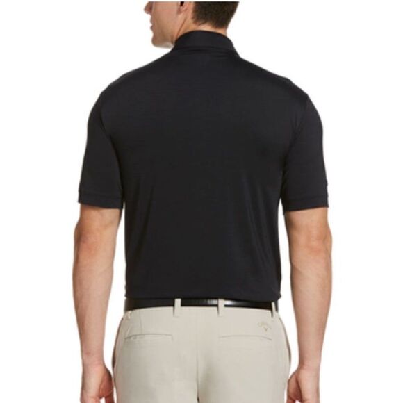 Callaway UPF50 Men's Tonal Polo Shirt in Black Size XL | Polyester/Spandex - Picture 3 of 6